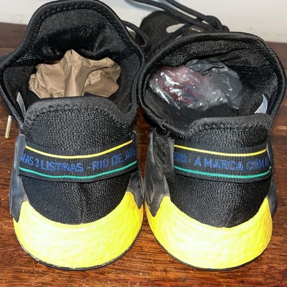 Adidas NMD R1 V2 Rio De Janeiro Brazil Black FY1255 Men's US 11 Running Shoes - Picture 6 of 8